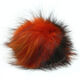 Lana Grossa FELLPOMPON Fuchs Bicolor | 305-Orange/Schwarz