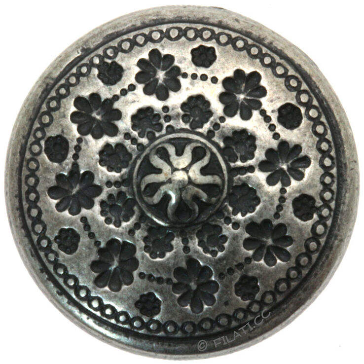 Union Knopf Metallknopf mit Öse 23mm | 83-Silber