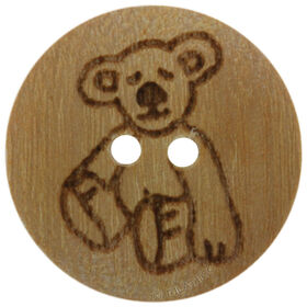 Holzkinderknopf 2-Loch 15mm von Lana Grossa