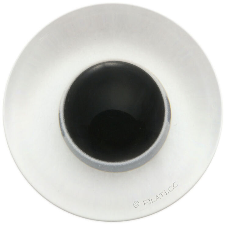Union Knopf Teddyauge 18mm | 10-Transparent/Schwarz