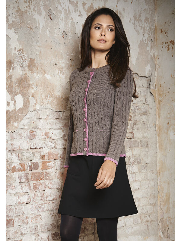 Lana Grossa JACKE MIT ZÖPFEN UND RIPPEN Cool Wool