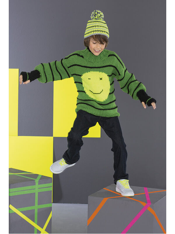Lana Grossa PULLOVER Mille II uni/Neon