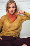 Lana Grossa PULLI MIT HÄKELBOGENRAND Silkhair uni