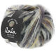 Lana Grossa BRUSHY Uni/Print (lala BERLIN) | 104-Rohweiß/Sandgelb/Anthrazit/Graubraun