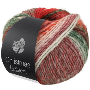 CHRISTMAS EDITION BIG - von Lana Grossa | 202-Graurot/Rot/Ecru/Schwarzrot/Weißrot/Orange/Dunkelgrün/Weißgrün/Dunkelgrau/Dunkelrot gestreift