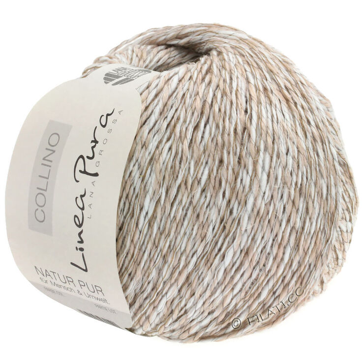 Lana Grossa COLLINO (Linea Pura) | 01-Weiß/Beige/Hellbraun