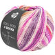 Lana Grossa COOL WOOL 4 SOCKS PRINT | 7761-Rost/Hellbeige/Cognac/Brombeer/Fuchsia/Weinrot/Hellgrau