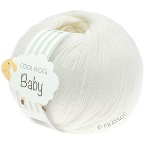 COOL WOOL Baby Uni/Print 50g - von Lana Grossa | 207-Weiß