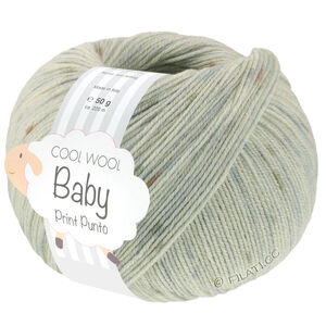 COOL WOOL Baby Uni/Print 50g - von Lana Grossa | 376-Silbergrau/Taupe/Hellgrau