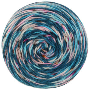 COOL WOOL  Hand-dyed - von Lana Grossa | 03-Türkis/Dunkelpetrol/Rosa/Pink/Schwarzbraun
