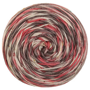 COOL WOOL  Hand-dyed - von Lana Grossa | 12-Koralle/Graubraun/Rohweiß/Dunkelbraun