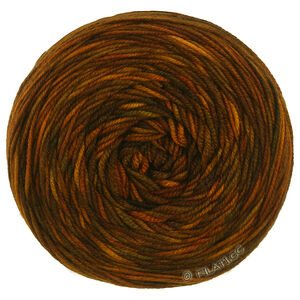 COOL WOOL  Hand-dyed - von Lana Grossa | 23-Dunkelbraun/Graubraun/Gelb/Orange/Umbra/Nougat