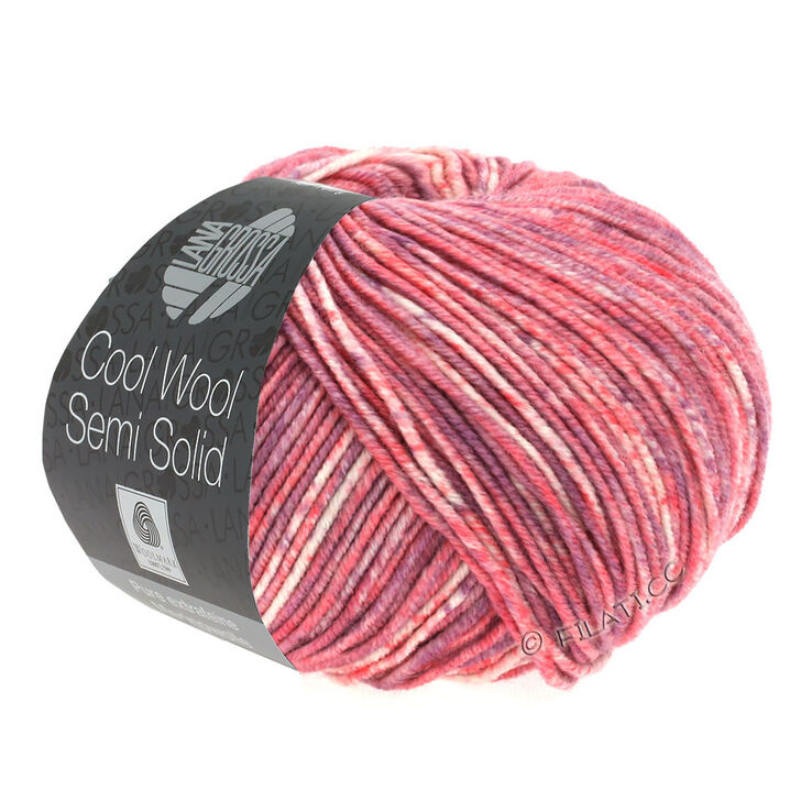 Lana Grossa COOL WOOL Semi Solid | 6502-Lachs/Antikviolett/Ecru meliert