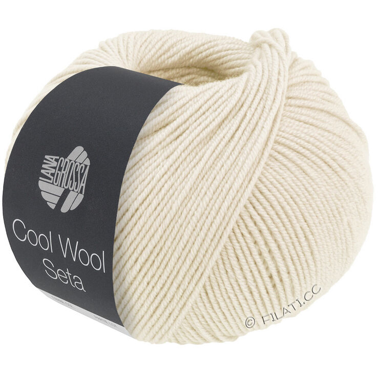 Lana Grossa COOL WOOL Seta | 01-Weiß