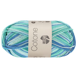 COTONE  Print/Spray/Mouliné - von Lana Grossa | 312-Eisblau/Helltürkis/Blau