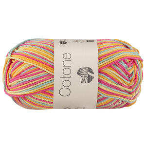 COTONE  Print/Spray/Mouliné - von Lana Grossa | 363-Pink/Dottergelb/Zitrusgelb/Mint