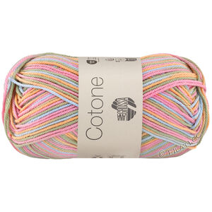 COTONE  Print/Spray/Mouliné - von Lana Grossa | 365-Pfirsich/Rosé/Eisblau/Blassgrün