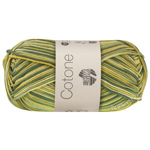 COTONE  Print/Spray/Mouliné - von Lana Grossa | 367-Weißgrün/Kiwigrün/Opalgrün/Patinagrün