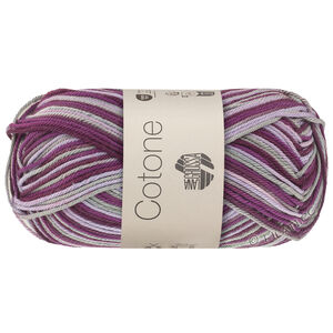 COTONE  Print/Spray/Mouliné - von Lana Grossa | 368-Violett/Orchideenlila/Flieder/Grau
