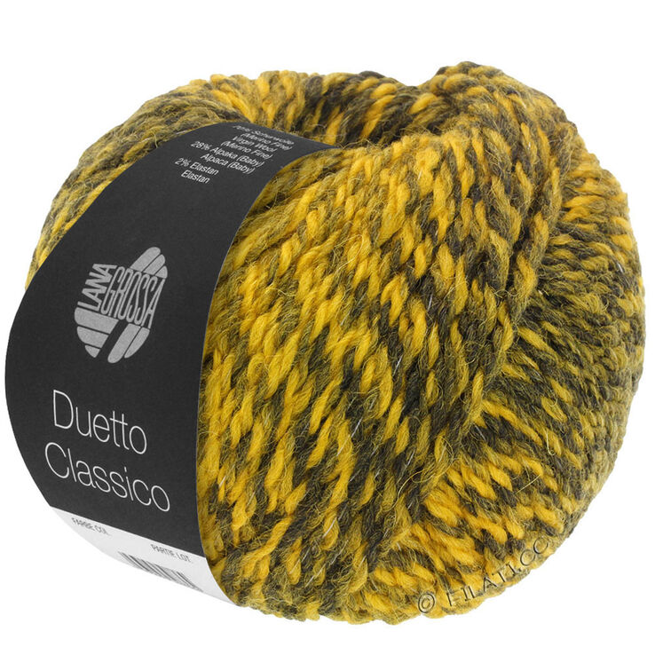 Lana Grossa DUETTO CLASSICO | 01-Senfgelb/Grauoliv/Schwarzoliv