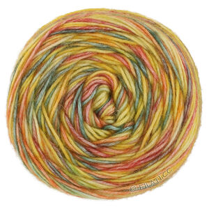 ECOPUNO Hand-dyed - von Lana Grossa | 58-Orange/Graugrün/Kanariengelb/Vanille/Karminrot