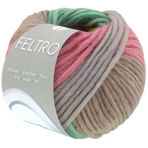 FELTRO Arco - von Lana Grossa | 446-Graubeige/Türkis/Gelb/Hellgrau/Rosa