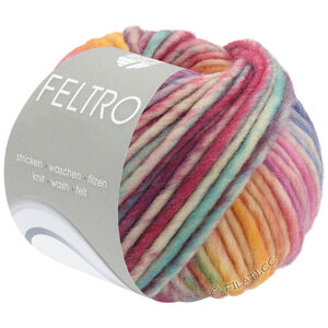 FELTRO Camino - von Lana Grossa | 842-Blau/Violett/Rosa/Maisgelb/Orange/Grau/Pistazie/Türkis/Gelb