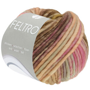 FELTRO Camino - von Lana Grossa | 845-Helloliv/Dunkeloliv/Pastellrosa/Altrosa/Rosenholz/Sandbeige