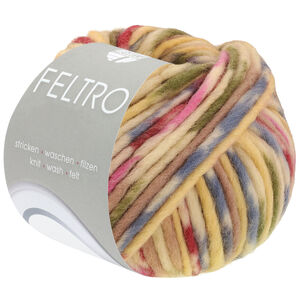 FELTRO Fuoco - von Lana Grossa | 736-Sandgelb/Hellbeige/Altrosa/Burgund/Rauchblau/Rosenholz