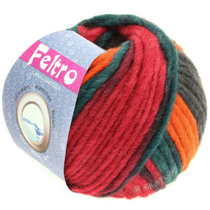 FELTRO Print - von Lana Grossa | 0375-Weinrot/Orange/Petrol/Anthrazit