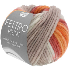 FELTRO Print - von Lana Grossa | 0394-Beige/Taupe/Rost/Orange