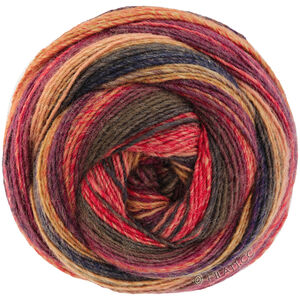 GOMITOLO ARTE - von Lana Grossa | 1014-Burgund/Camel/Lachs/Rot/Graubraun/Mokka/Brombeer/Weinrot
