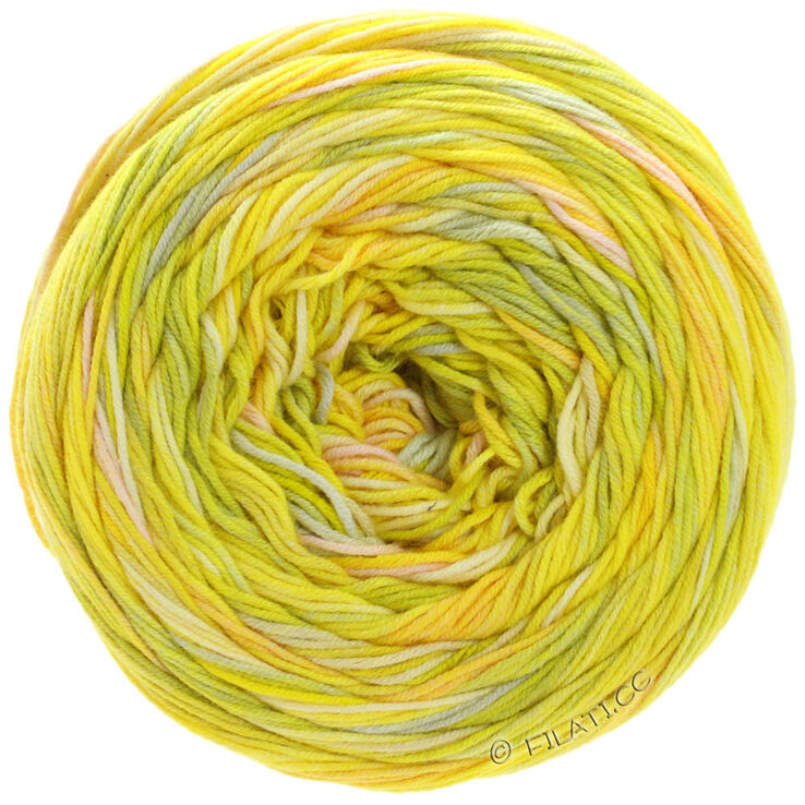 Lana Grossa GOMITOLO DENIM GRAFFITI | 351-Gelb/Pistazie/Lachs/Rosa/Hellgrau