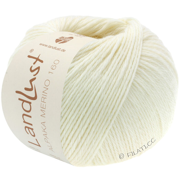 Lana Grossa LANDLUST Alpaka Merino 160 | 401-Rohweiß