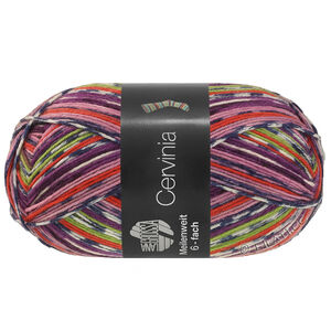 MEILENWEIT 6-FACH 150g Cervinia - von Lana Grossa | 9757-Terrakotta/Maigrün/Dunkelblau/Weiß/Violett/Rosa