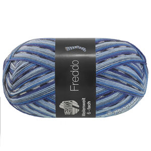 MEILENWEIT 6-FACH 150g Freddo - von Lana Grossa | 9741-Blaugrau/Himmelblau/Dunkelblau/Dunkelgrau/Weiß/Hellblau/Eisblau