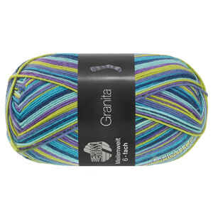 MEILENWEIT 6-FACH 150g Granita - von Lana Grossa | 9733-Türkis/Jeans/Limette/Violett/Mint/Dunkelpetrol