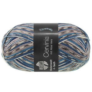 MEILENWEIT 100g Cervinia - von Lana Grossa | 1702-Grau/Petrol/Anthrazit/Graublau/Dunkelblau/Ecru/Mausgrau