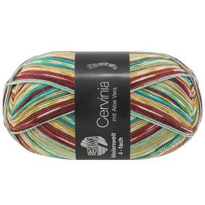 MEILENWEIT 100g Cervinia - von Lana Grossa | 1704-Grün/Minttürkis/Ocker/Burgund/Dunkelrot/Altrosa/Pistazie/Petrol