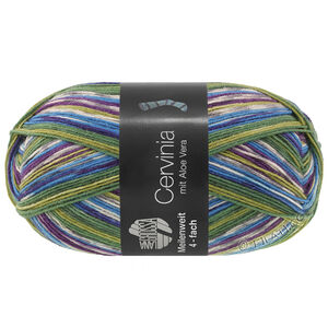 MEILENWEIT 100g Cervinia - von Lana Grossa | 1705-Dunkelgrün/Moosgrün/Olivgrün/Blau/Nachtblau/Ecru/Himmelblau/Grau/Dunkelviolett