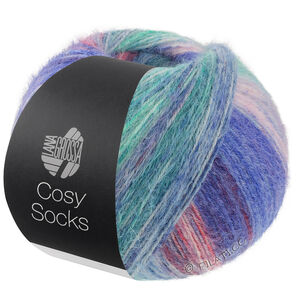 MEILENWEIT 100g Cosy Socks Dream - von Lana Grossa | 252-Blauviolett/Rosa/Hellblau/Himmelblau/Jade/Türkis/Hellrot/Rotviolett