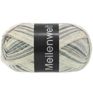 MEILENWEIT 100g Black Denim Mix - von Lana Grossa | 4656-Silbergrau/Ecru/Hellgrau/Mittelgrau/Dunkelgrau