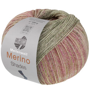 MEILENWEIT 100g Merino Extrafine Shades - von Lana Grossa | 7232-Pastellgrün/Graugrün/Hellbeige/Beige/Pink