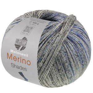MEILENWEIT 100g Merino Extrafine Shades - von Lana Grossa | 7235-Hellgrau/Dunkelgrau/Hellblau/Dunkelblau/Nachtblau