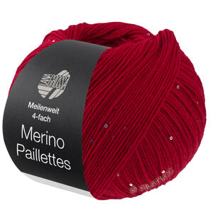MEILENWEIT 100g Merino Paillettes - von Lana Grossa | 2303-Rot