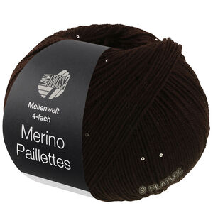 MEILENWEIT 100g Merino Paillettes - von Lana Grossa | 2309-Schwarzbraun