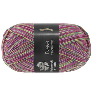 MEILENWEIT 100g Neve - von Lana Grossa | 4433-Pistazie/Türkis/Rotviolett/Flieder
