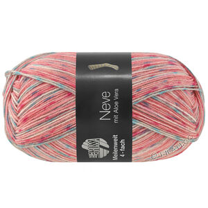 MEILENWEIT 100g Neve - von Lana Grossa | 4436-Nelke/Pink/Graublau/Rosé/Hellgrau/Minttürkis