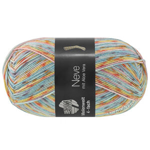 MEILENWEIT 100g Neve - von Lana Grossa | 4437-Türkis/Rosa/Gelb/Rost/Minttürkis/Flieder/Dunkelgrau