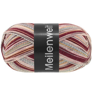 MEILENWEIT 100g Piccata - von Lana Grossa | 4809-Flieder/Burgund/Dunkelgrau/Rosa/Ecru/Sandgelb/Mint